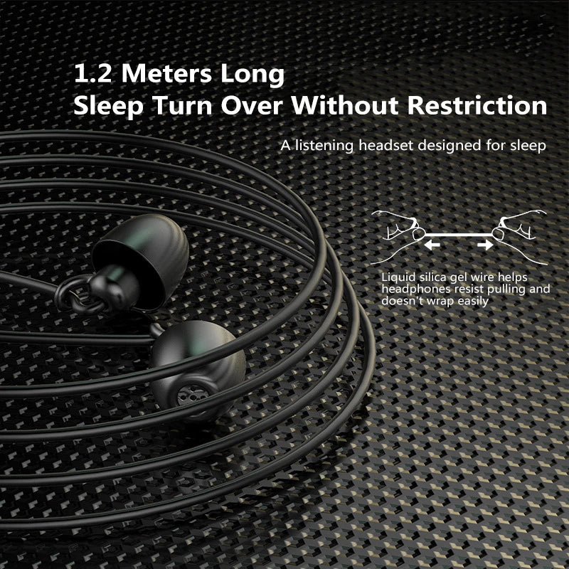 1 Pair Sleep Earphones – Noise-Cancelling In-Ear Wired Headset for MP3 & Mobile