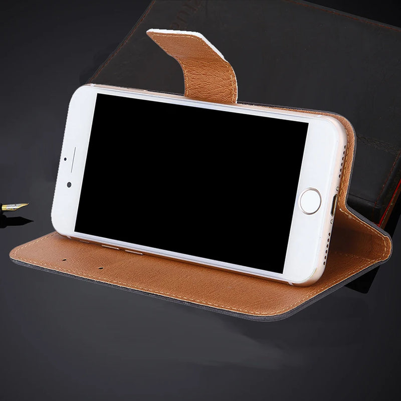 Luxury Leather Flip Cover – Phone Case, Wallet Holder & Bag in One