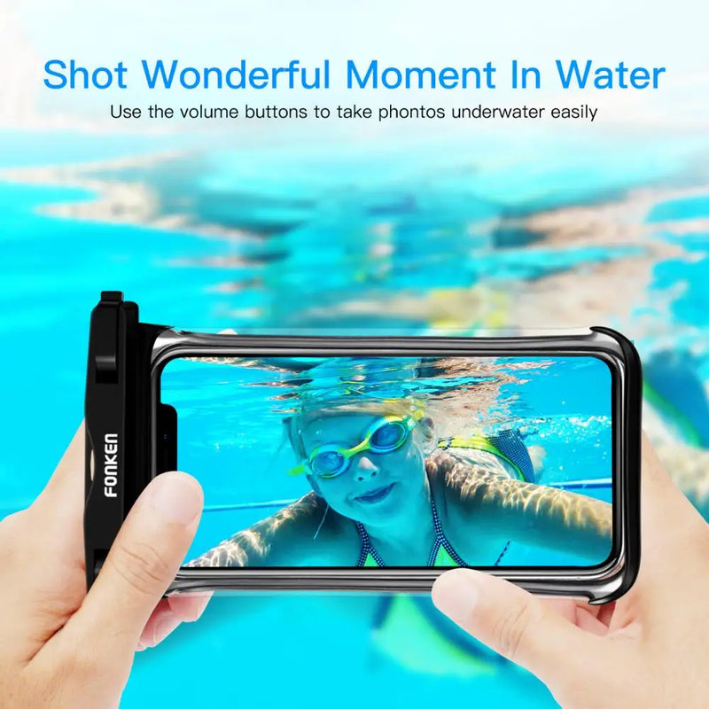 Transparent Waterproof Phone Case – Underwater Dry Bag & Swimming Pouch for Big Phones