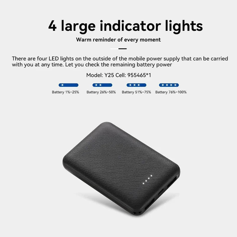 20000mAh Power Bank Portable USB Charger Fast Charging External Battery Pack