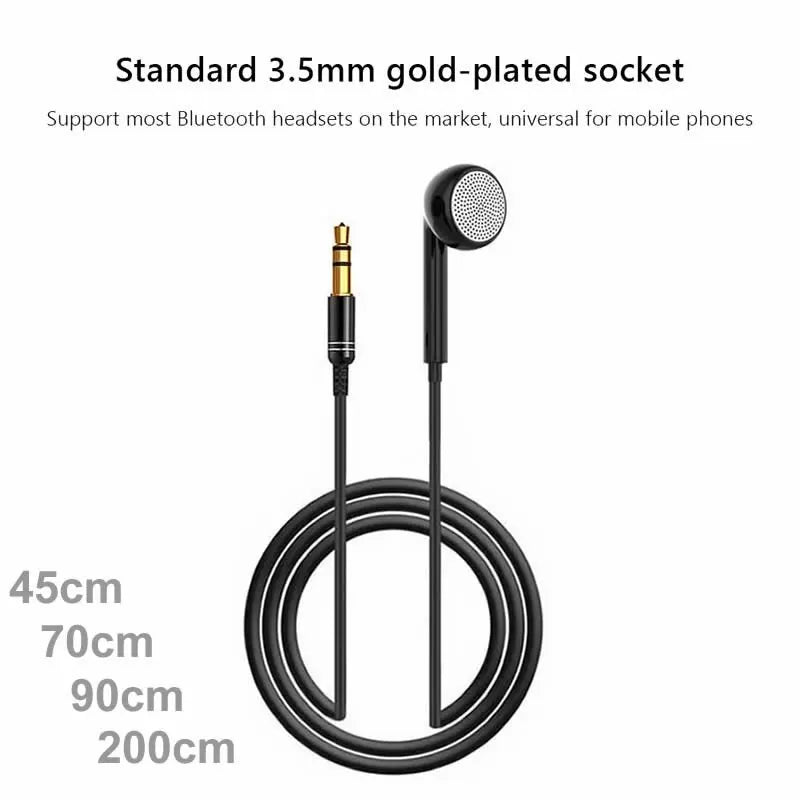 3.5mm High-End Mono Earphone – Single-Sided Wired Headset for Mobile, MP3 & Radio