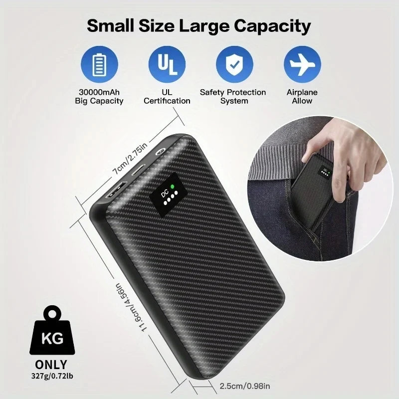 40000mAh Power Bank DC 7.4V Portable Charger External Battery