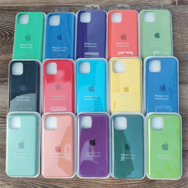 Original Silicone Case for Phone 16 14 11 12 13 15 Pro Max Official Cases for Phone 13 14 12 15 16 Pro Full Cover