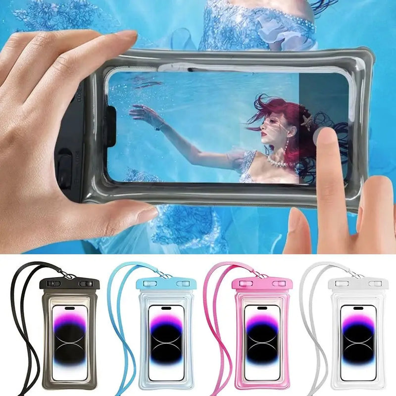 Transparent Waterproof Phone Case – Touchscreen Cover with Lanyard for Phones Under 7 Inches