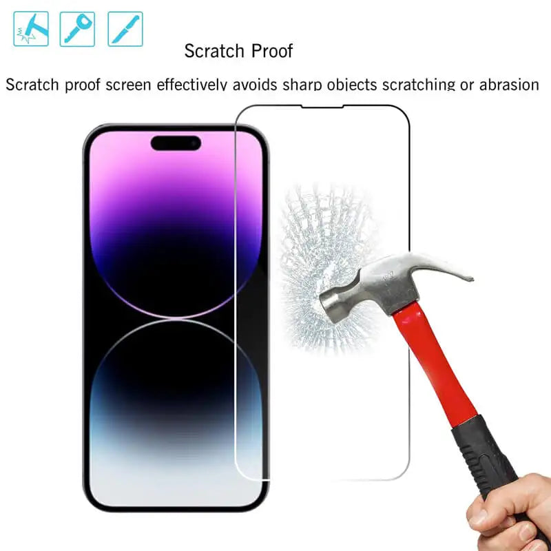 Tempered Glass for Phone 14 Pro 15 16 13 12 11 pro max screen protector