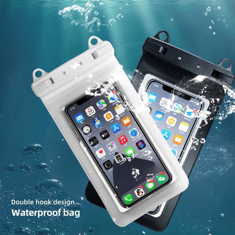 Transparent Waterproof Phone Case – Underwater Dry Bag & Swimming Pouch for Big Phones