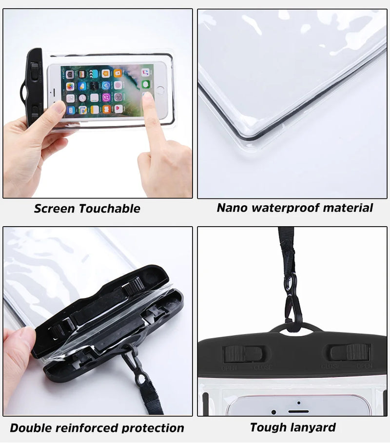 PVC Transparent Waterproof Phone Bag – Outdoor Diving, Swimming & Cartoon Case