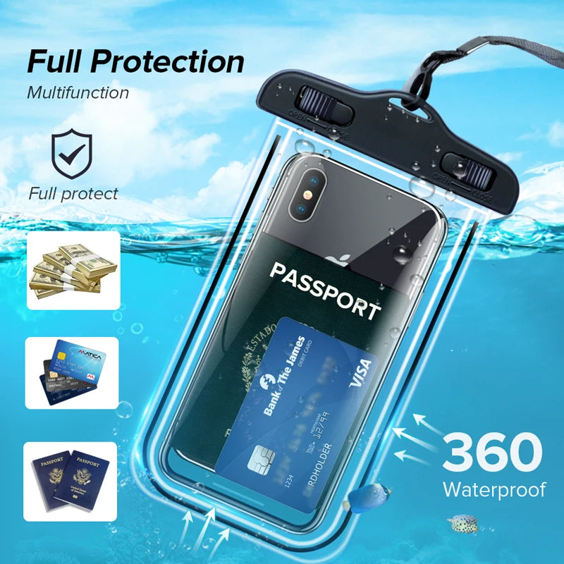 PVC Transparent Waterproof Phone Bag – Outdoor Diving, Swimming & Cartoon Case