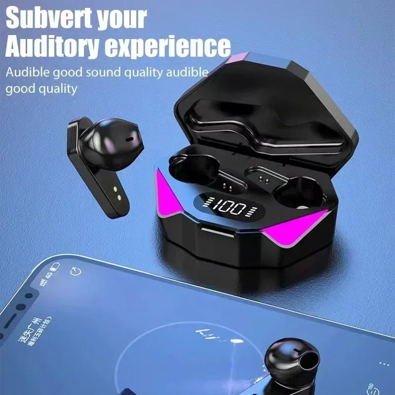 X15 TWS Wireless Bluetooth Headset LED Display Gamer Earbuds with Mic Wireless Headphones