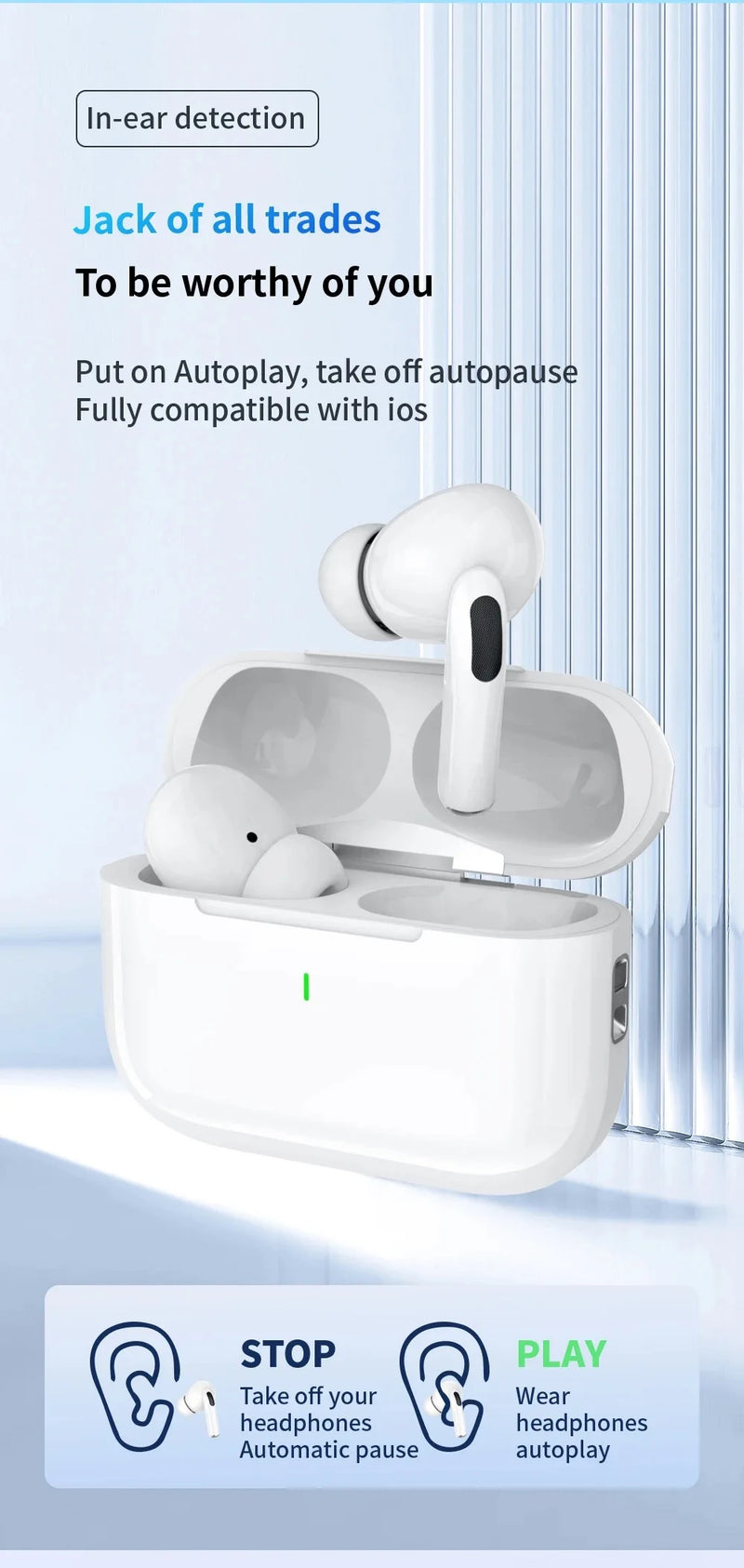 Air Pro True Wireless Bluetooth Earphones Headphones HiFi Sound Low Latency Noise Reduction Earbuds