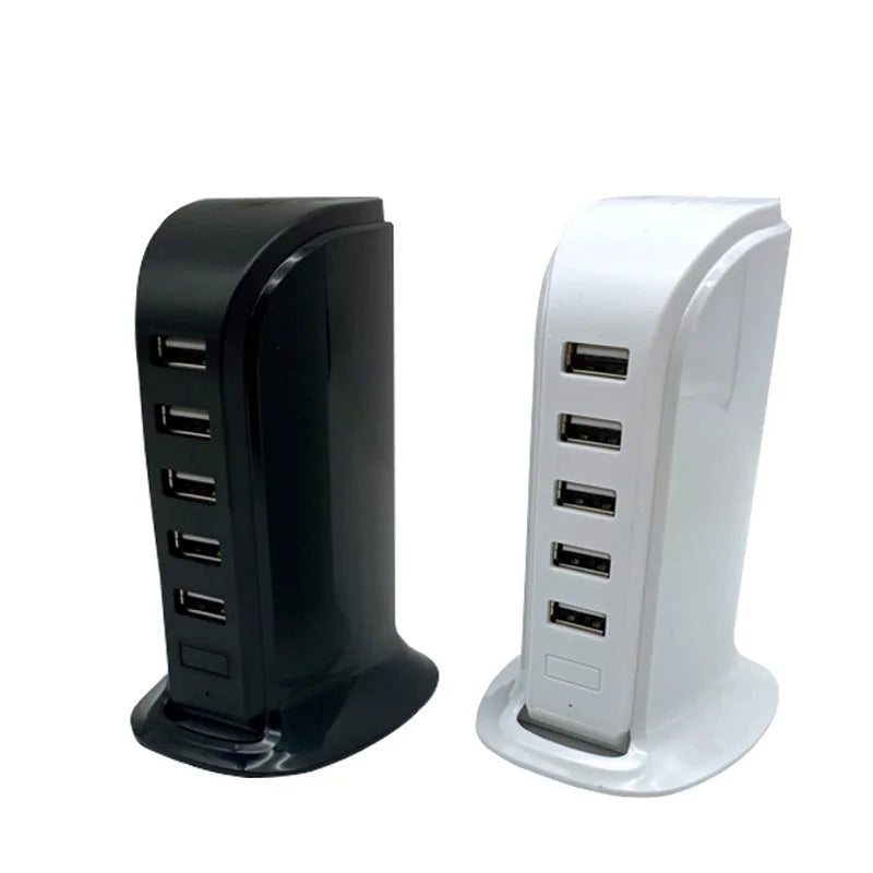 5-Port USB Charging Station 20W Super-Fast Charger with USB-C Power Adapter