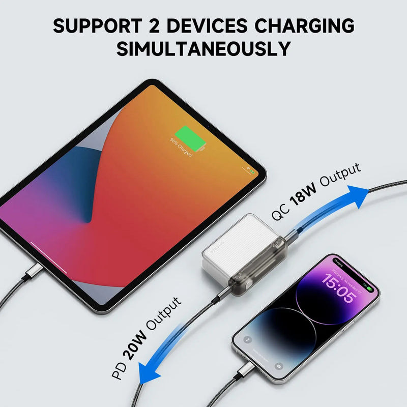 Power Bank 10000mAh Smallest Mini 20W USB-C Fast Charging Power Bank Dual Interface Output Charging for iPhone 15 Samsung