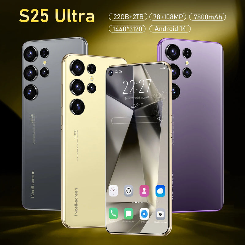 S25 Ultra 5G Smartphone - 7.3'' Display, Android 14, 10-Core, 7800mAh Battery