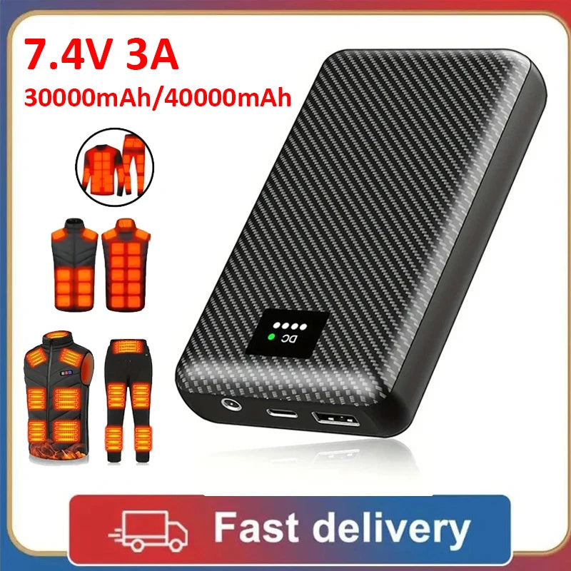 40000mAh Power Bank DC 7.4V Portable Charger External Battery