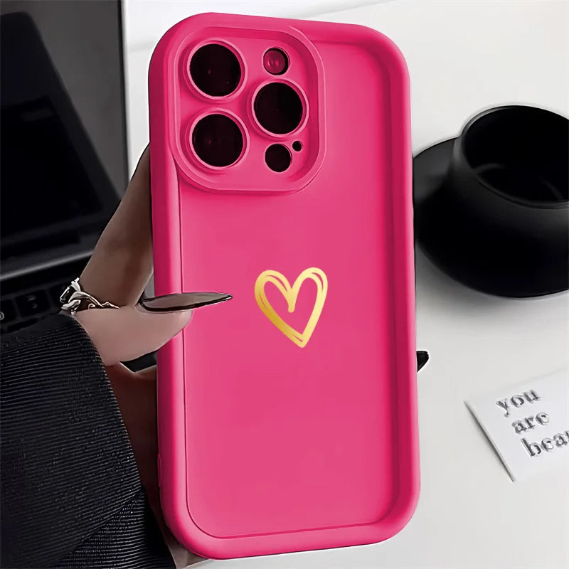 Love Heart iPhone Case: 11 12 13 14 15 Pro Max, X XR XS Max 7 8 Plus SE 2020/2022