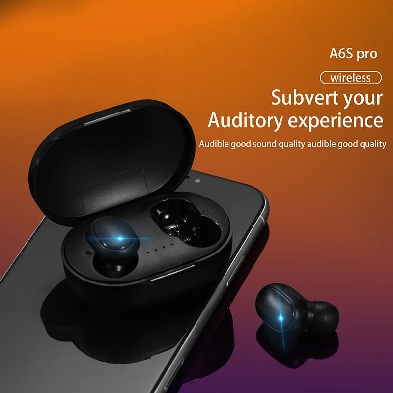 10Pcs Wholesale A6S TWS Wireless Headphones Bluetooth Earphone 5.0 Stereo Headset Earbuds with Microphone for iPhone Xiaomi