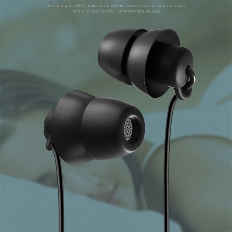 1PC 3.5mm Wired Noise Reduction Earphones – Stereo In-Ear Headset for Mobile, MP3, Sleep