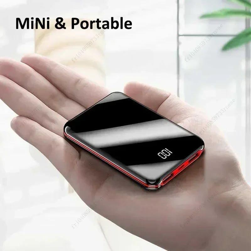 Mini 30000mAh Fast Charging Power Bank - Portable HD Display Battery Pack for Xiaomi & iPhone