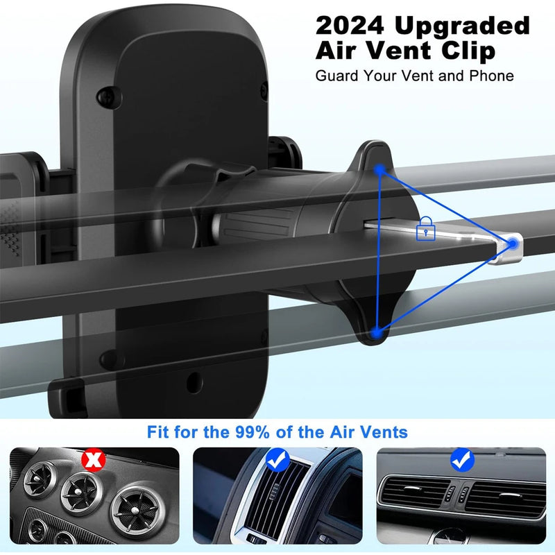 Car Phone Holder 4 in 1 Super Stable Long Arm Sucker Mount - Windscreen Air Vent Compatible With All Mobile Phone