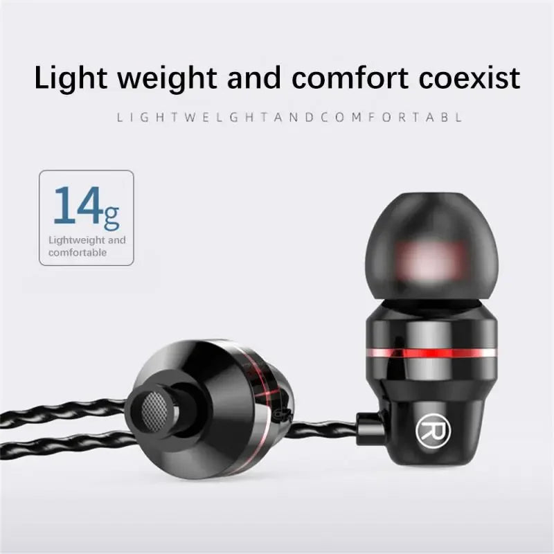 X6 Metal Earphones – High-Quality Bass Noise-Reduction Sport Headset for MP3 & Computer