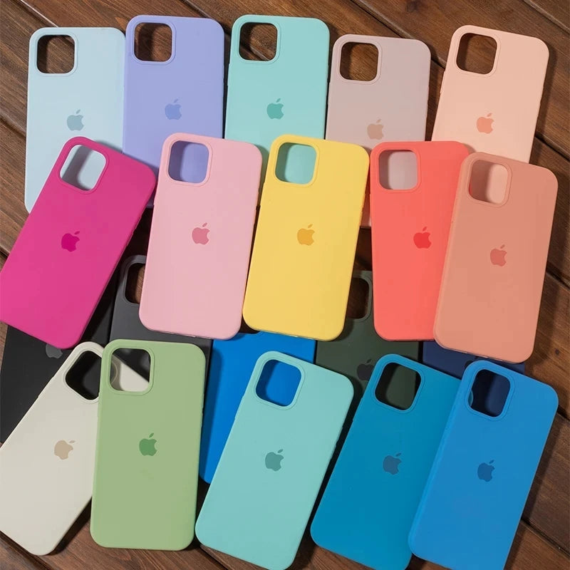 Original Silicone Case for Phone 16 14 11 12 13 15 Pro Max Official Cases for Phone 13 14 12 15 16 Pro Full Cover