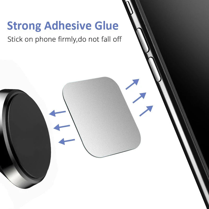 Magnetic Metal Plate for Car Phone Holder – Universal Iron Sheet Disk Sticker Mount for Mobile Phones