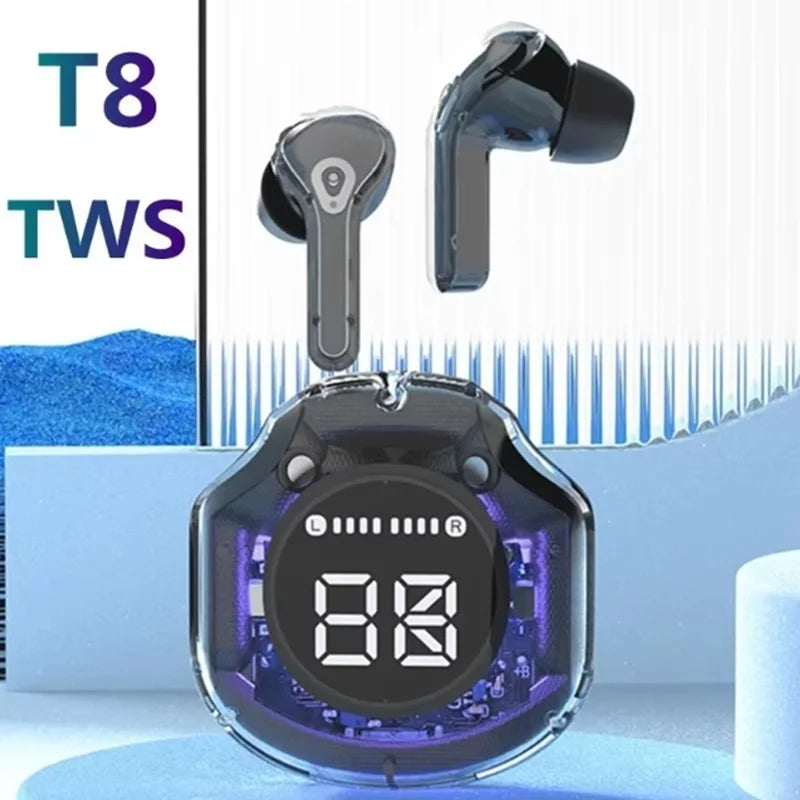 T8 TWS Wireless Bluetooth Headphones - Sport & Gaming Noise Reduction Earbuds